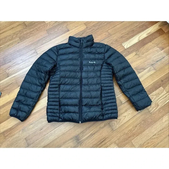 Roots Women's Collar Packable 700 Fill Down Puffer Jacket in Black Size L